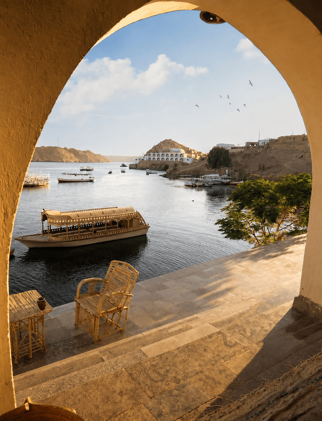 The Luxor & Aswan coastline and setting in Egypt